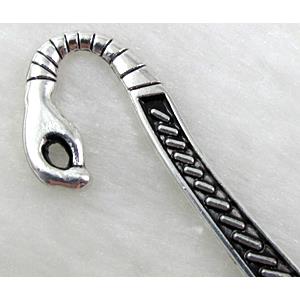 Snake Bookmark, Tibetan Silver Non-Nickel, 12cm( 4.7 inch ) length