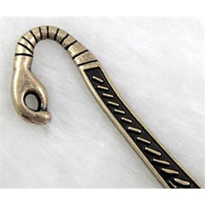 Snake Bookmark, Tibetan Silver Non-Nickel, Bronze, 12cm( 4.7 inch ) length
