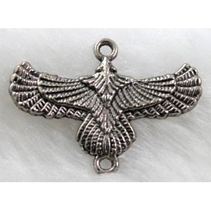 Tibetan silver hawk connector non-Nickel, 32x24mm