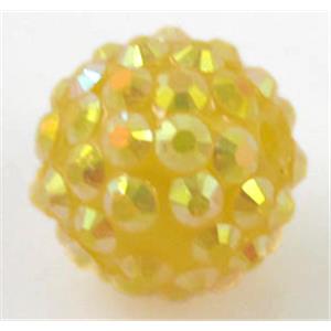 Round crystal rhinestone bead, 18mm dia