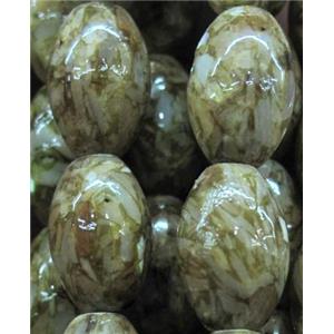 mother of pearl bead, oval, approx 8x13mm