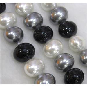 Pearlized Shell Bead, potato shape, approx 10x12mm