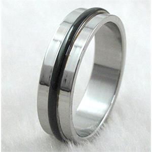 Stainless steel Ring, platinum plated, inside:18mm dia