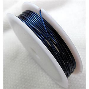 Jewelry binding copper wire, Deep blue, 0.8mm thick, 4meters per roll