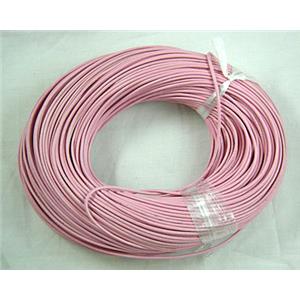 Pink Leather Rope For Jewelry Binding, 1.5mm dia