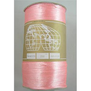 pink Satin Rattail Cord, 2.0mm dia