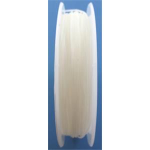 round Crystal Wire, stretchy, white, 0.4mm dia,18meters per roll