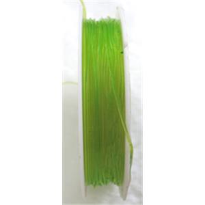 Crystal Wire, stretchy, round, olive, 0.4mm dia,18meters per roll