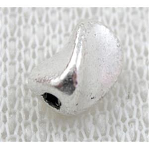 Tibetan Silver twist spacer, 6.5mm dia, 9mm length