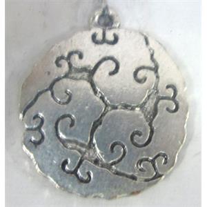 Tibetan Silver pendants, 24x21mm