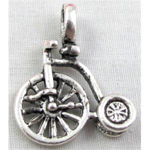 Tibetan Silver bicycle Charms, 19x25mm