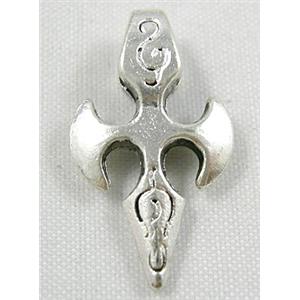Tibetan Silver Latin Cross Non-Nickel, 14x25mm