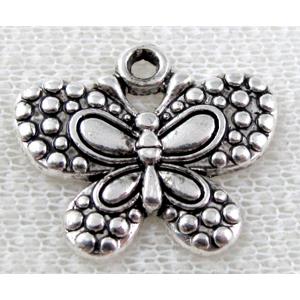 Zinc alloy Butterfly, Tibetan Silver pendant Non-Nickel, 25x22mm