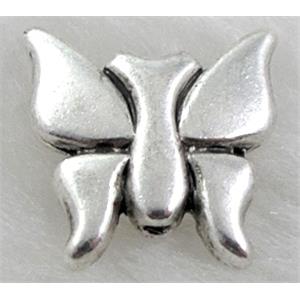 Tibetan Silver Butterfly beads Non-Nickel, 13.5x14mm