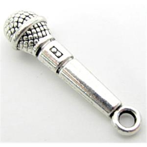 mike charm, Tibetan Silver pendant non-nickel, 27mm