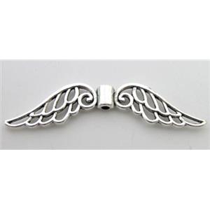 Angel wing, tibetan silver charms bead, non-nickel, approx 52mm wide