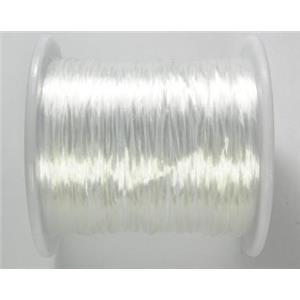 stretchy Crystal wire, flat, white, 80meters per roll