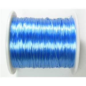 Crystal wire, stretchy, flat, blue, 80meters per roll