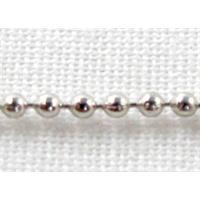 round ball-chain, copper, platinum plated, 1.2mm ball