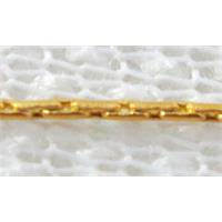 Gold Plated Copper Chain, 1.0mm dia