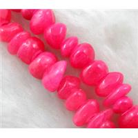 jade beads, Dye chips, stabile, approx 5-10mm, 36 inch length