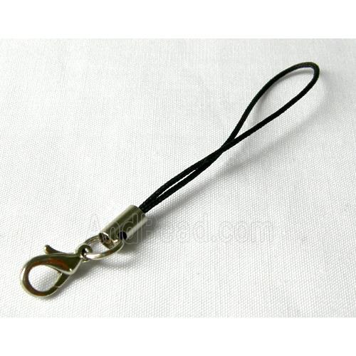 String hanger black color with copper ends&jumpring&clasp