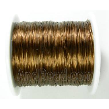 stretchy Crystal wire, flat, coffee