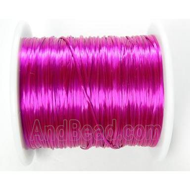 Crystal wire, stretchy, flat, fuchsia