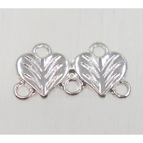 tibetan silver leaf pendant, non-nickel, silver plated