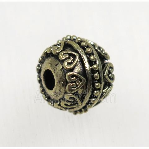tibetan silver zinc beads, non-nickel, antique bronze