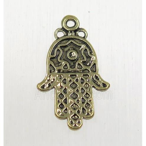 tibetan silver hamsahand pendant, non-nickel, antique bronze