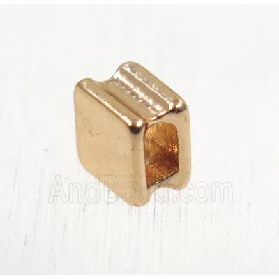 tibetan silver zinc beads, non-nickel, rose gold