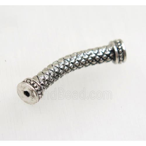 tibetan silver zinc tube beads, non-nickel
