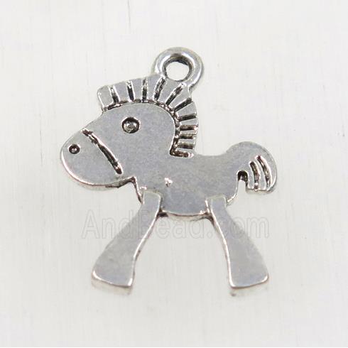 tibetan silver horse pendant, non-nickel