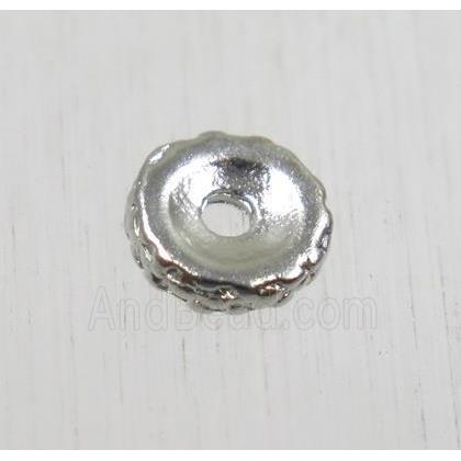 tibetan silver zinc beadcap, non-nickel