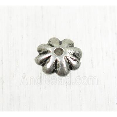 tibetan silver zinc rondelle beads, non-nickel