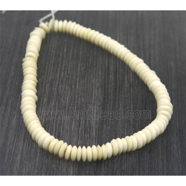 white bone heishi beads