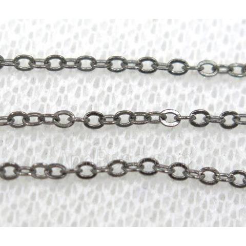 copper chain, flat, black plated