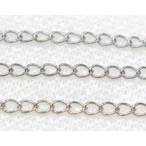 copper chain, platinum plated