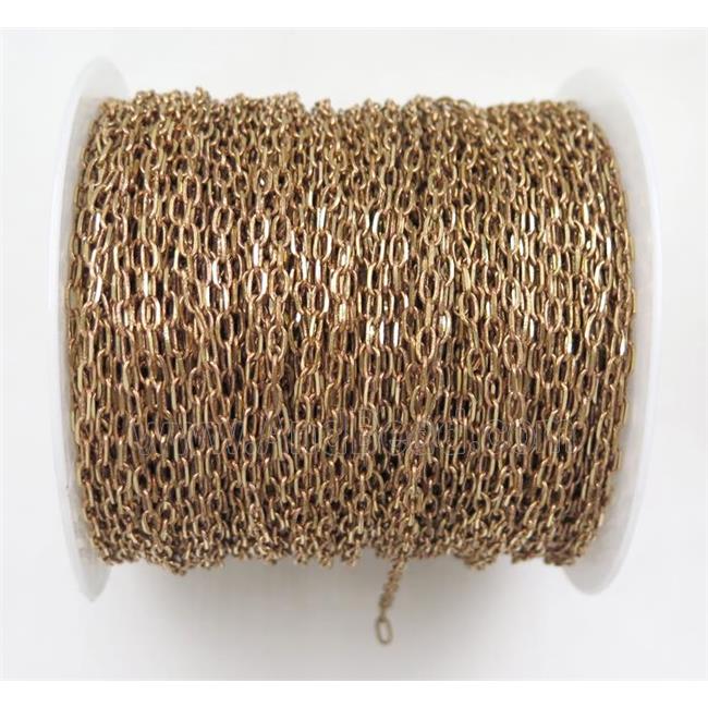 Raw Brass faceted Chain Jewelry Chain