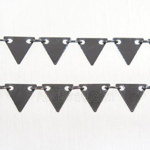 Copper chain, triangle, black