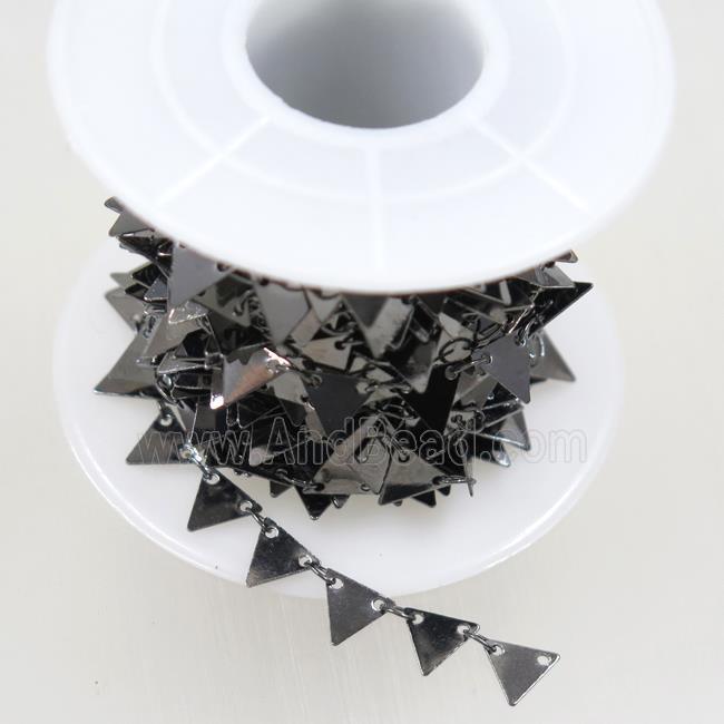 Copper chain, triangle, black