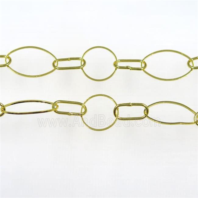 Copper chain, gold plated