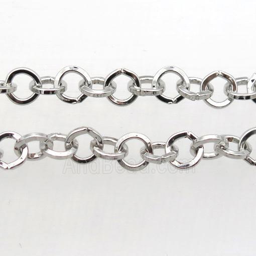 Iron chain, platinum plated
