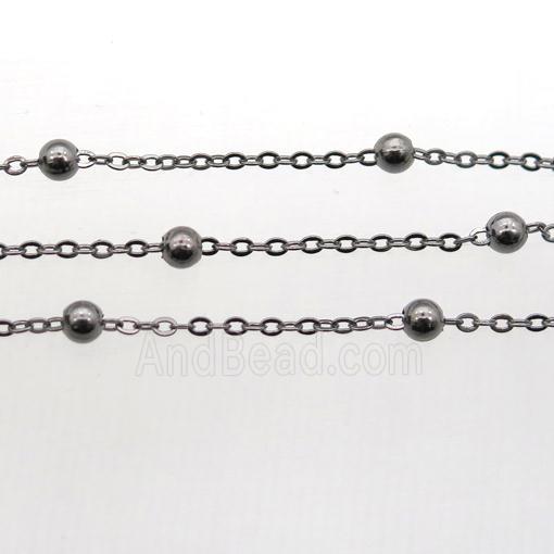 copper chain with ball, black plated