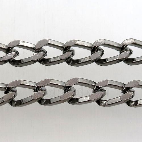 iron curb chain, black plated