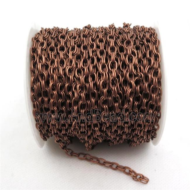 iron chain, antique red