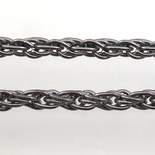 iron chain, black plated