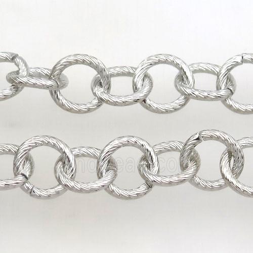 iron chain, platinum plated