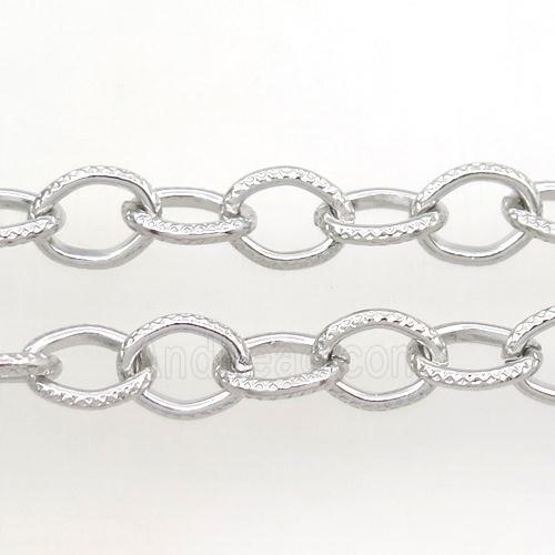 iron chain, platinum plated
